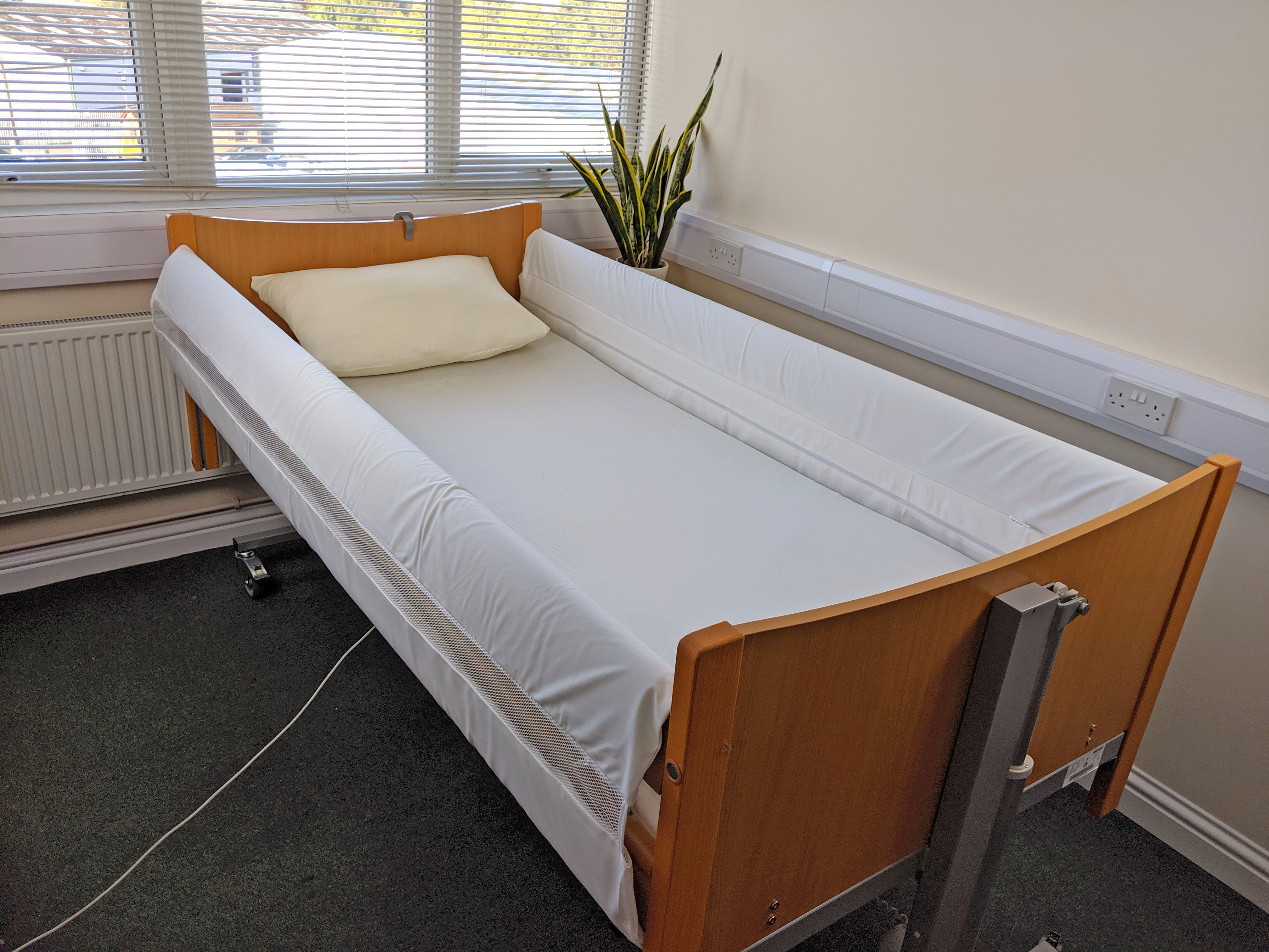 MRSA Resistant Mesh Full length Bed Rail Protectors MIP UK Ltd